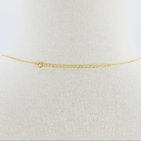 Open Heart Repositionable Pendant Gold Plated Chain Necklace 17" - Picture 7 of 7